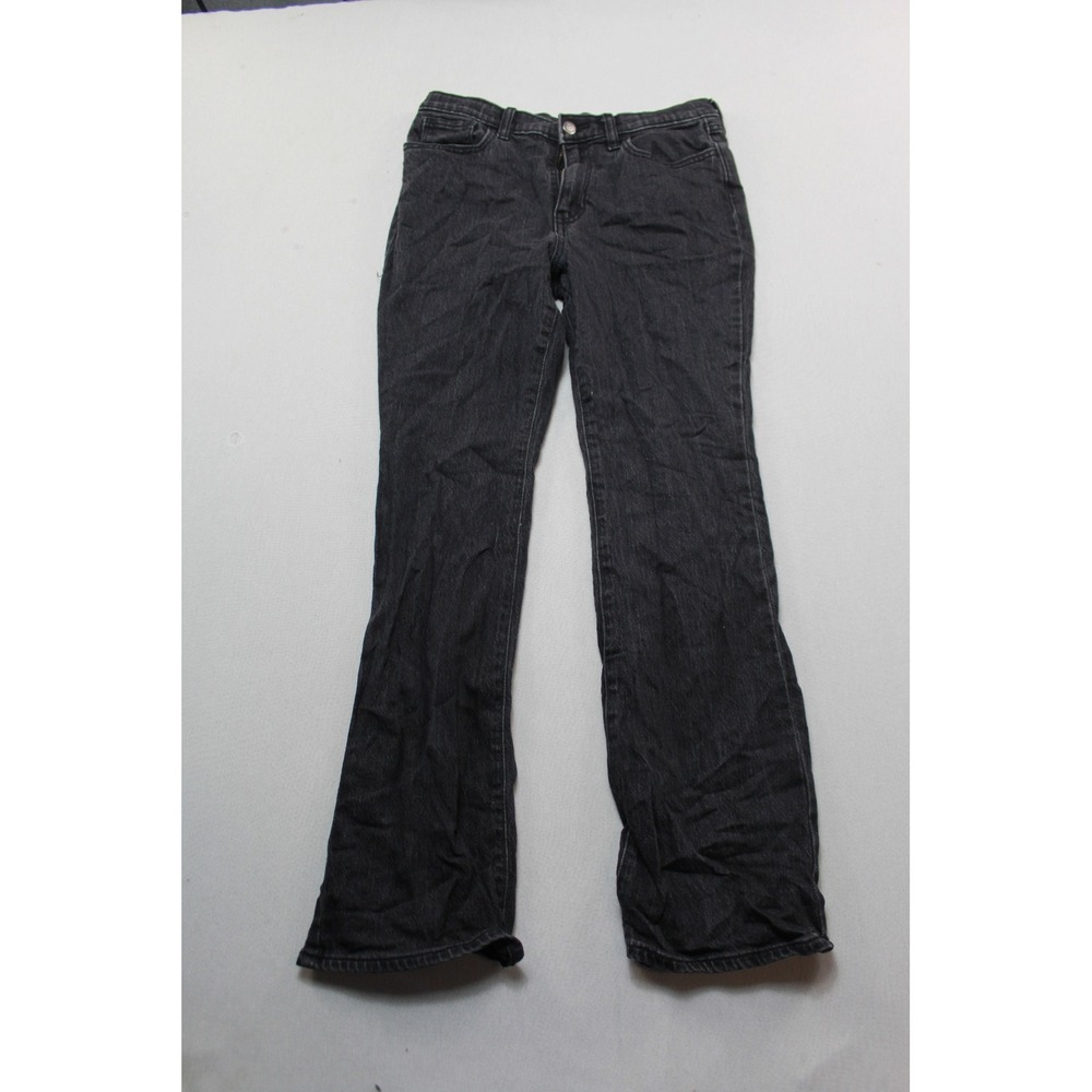 Old Navy Boot-Cut Jeans Womens 8 Black Excellent Mid-Rise Stretch Denim Pants